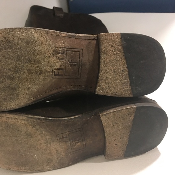 Frye Paige Riding Boot in chocolate brown 8.5 - Picture 7 of 7